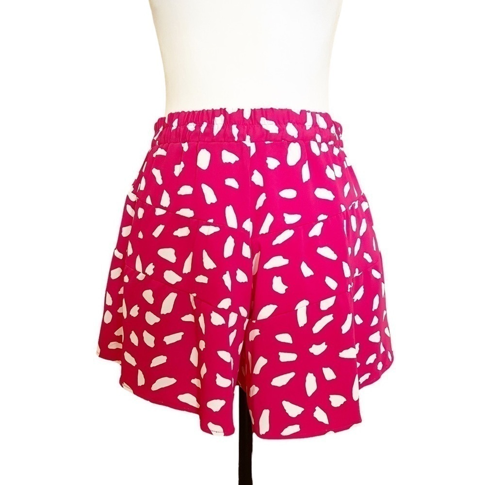 Umgee NWT Hot Pink Dalmatian Print Flounce Pull On Shorts Coquette Girl Size S - Picture 6 of 10